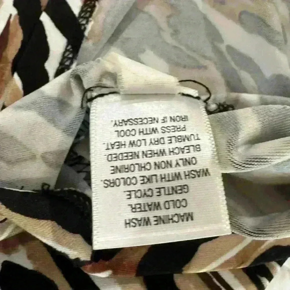 Merona Tiger Print Ruched Dress Faux Wrap Fitted Work Dressy Career Size Small - Picture 3 of 6